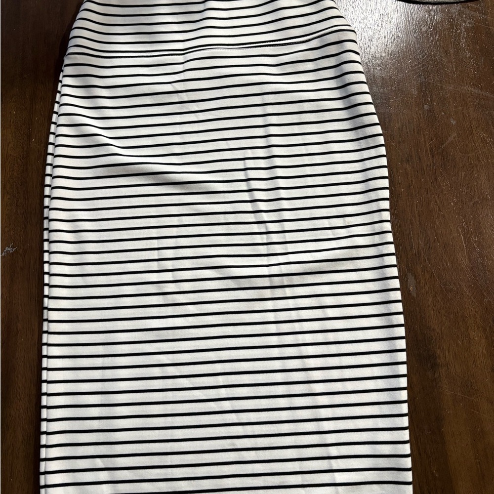 Popular Basics Monochrome Striped Midi Skirt 89